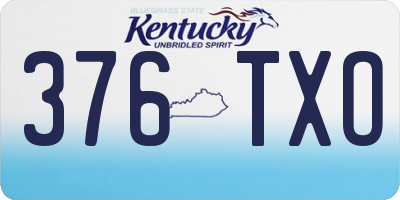 KY license plate 376TXO