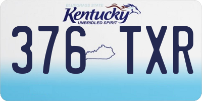 KY license plate 376TXR