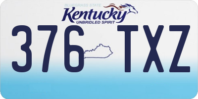 KY license plate 376TXZ