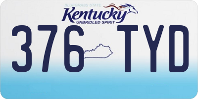 KY license plate 376TYD