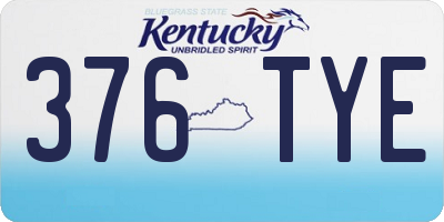 KY license plate 376TYE