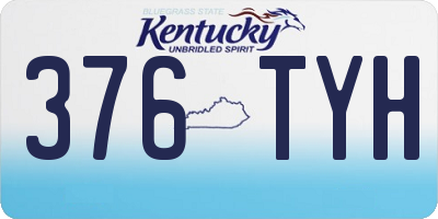 KY license plate 376TYH