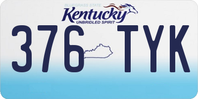 KY license plate 376TYK