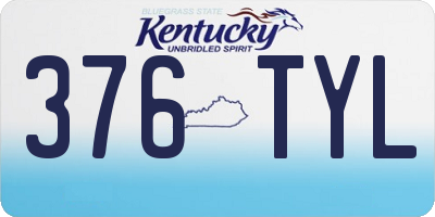 KY license plate 376TYL