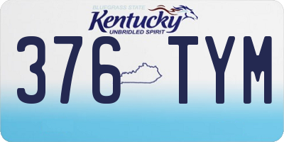 KY license plate 376TYM