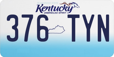 KY license plate 376TYN