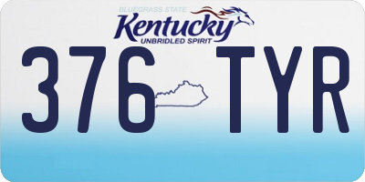 KY license plate 376TYR
