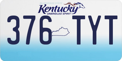 KY license plate 376TYT