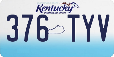 KY license plate 376TYV