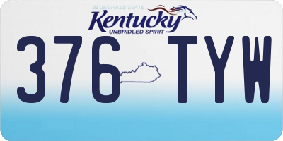 KY license plate 376TYW