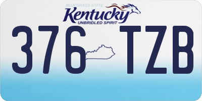 KY license plate 376TZB