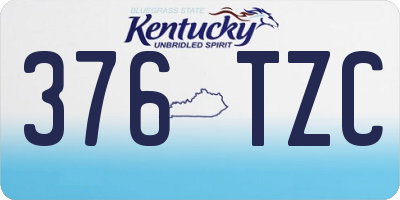 KY license plate 376TZC