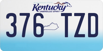 KY license plate 376TZD