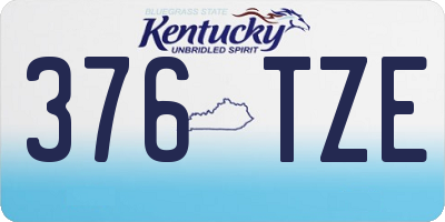 KY license plate 376TZE