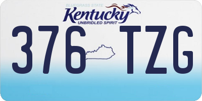 KY license plate 376TZG