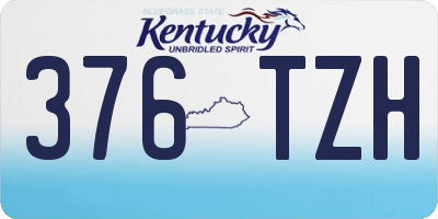 KY license plate 376TZH