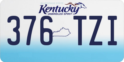 KY license plate 376TZI