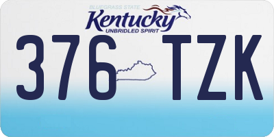 KY license plate 376TZK