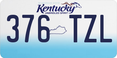KY license plate 376TZL