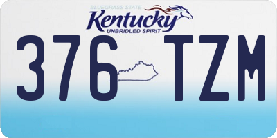 KY license plate 376TZM