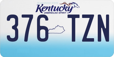 KY license plate 376TZN