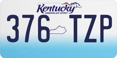 KY license plate 376TZP
