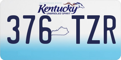 KY license plate 376TZR