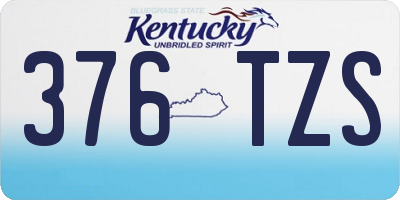 KY license plate 376TZS