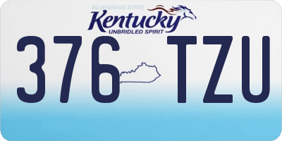 KY license plate 376TZU
