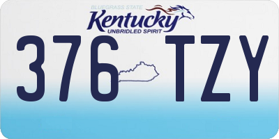KY license plate 376TZY