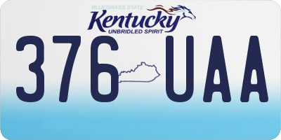 KY license plate 376UAA