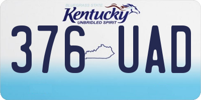 KY license plate 376UAD