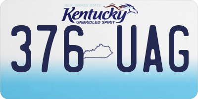 KY license plate 376UAG