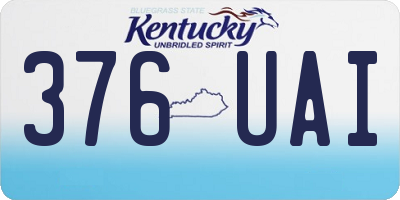 KY license plate 376UAI