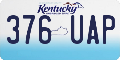 KY license plate 376UAP