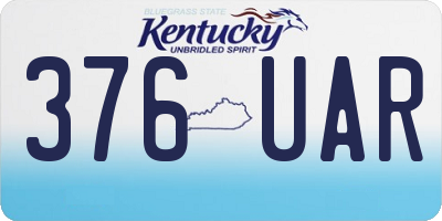KY license plate 376UAR