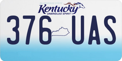 KY license plate 376UAS