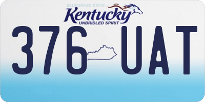 KY license plate 376UAT