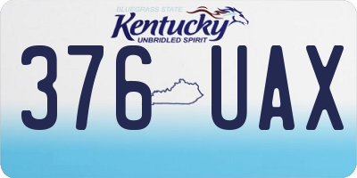 KY license plate 376UAX