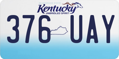 KY license plate 376UAY
