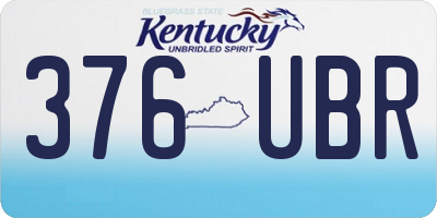 KY license plate 376UBR