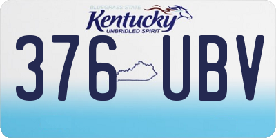 KY license plate 376UBV