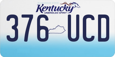 KY license plate 376UCD