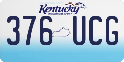 KY license plate 376UCG