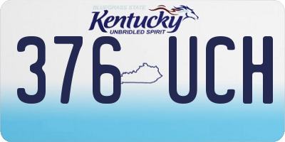 KY license plate 376UCH