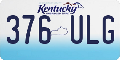 KY license plate 376ULG