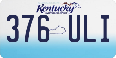 KY license plate 376ULI
