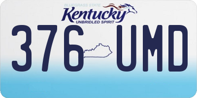 KY license plate 376UMD