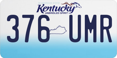 KY license plate 376UMR