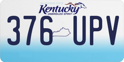 KY license plate 376UPV